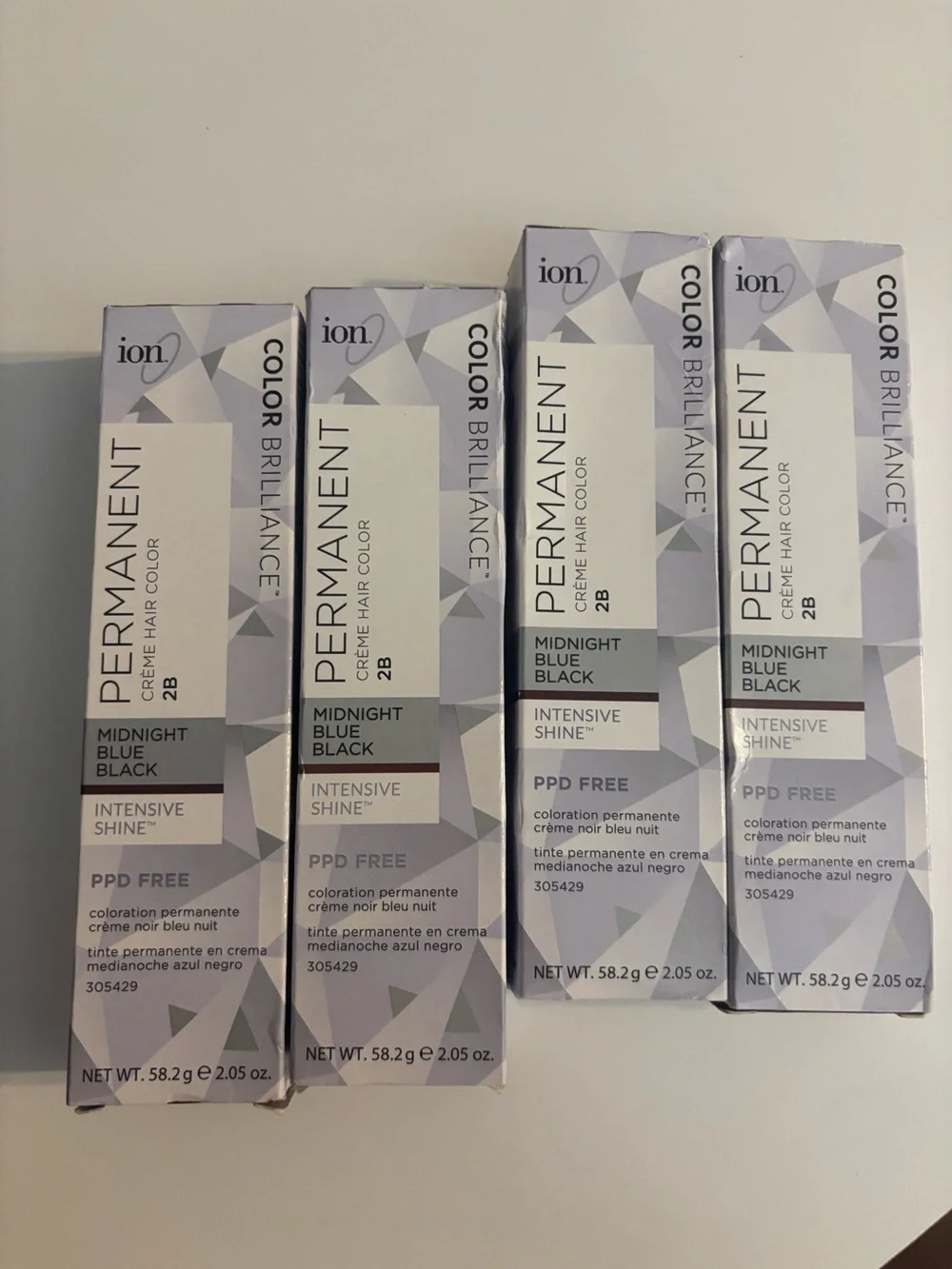 Ion permanent creme hair color 100%gray coverage